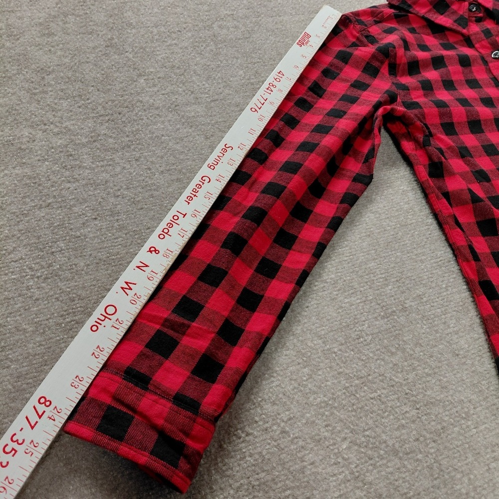 Gen.2 Ohio State Buckeyes Red Plaid Flannel Shirt Ladies Junior L 11/13 Football - Picture 6 of 10